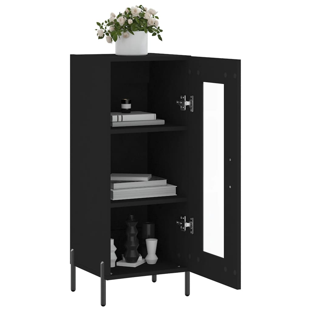 Black buffet 34.5x34x90 cm Engineering wood