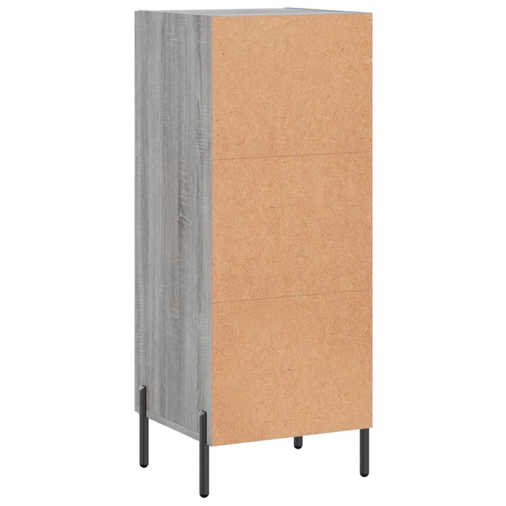 Credenza Sonoma grigia 34,5x34x90 cm MDF