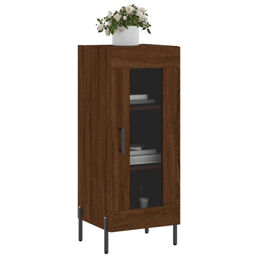 Brown oak buffet 34.5x34x90 cm Engineering wood