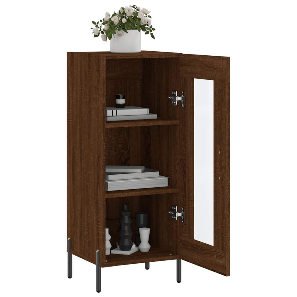 Brown oak buffet 34.5x34x90 cm Engineering wood