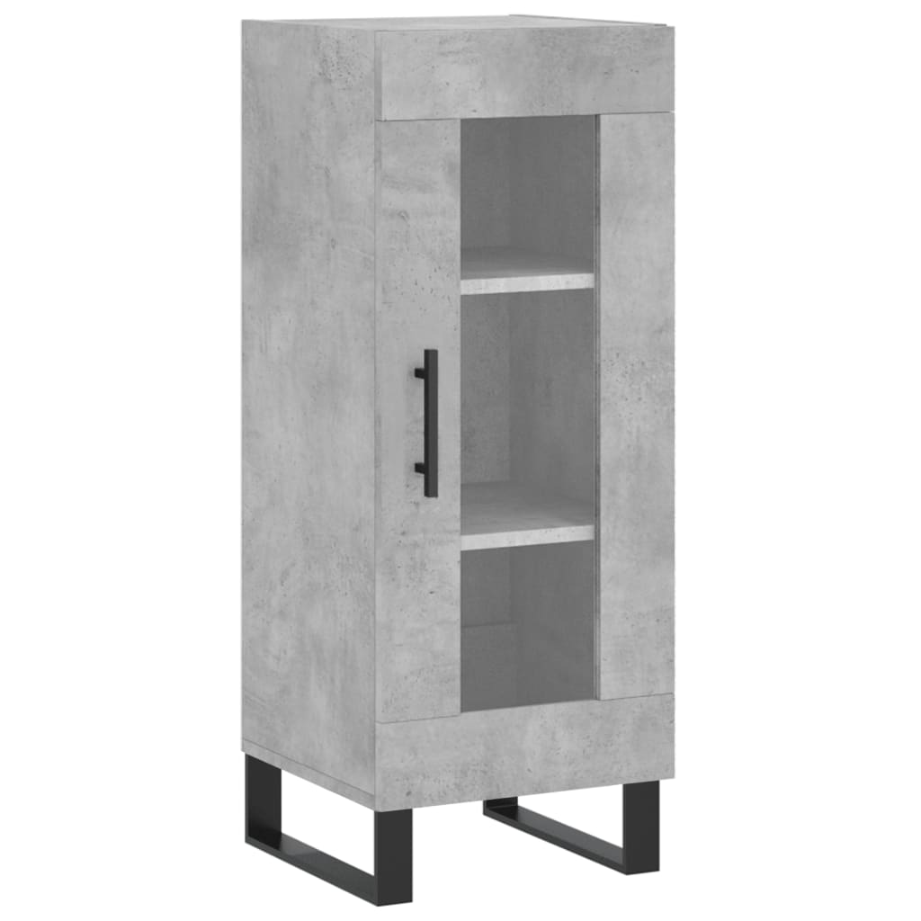 Buffet Gris béton 34,5x34x90 cm Bois d'ingénierie