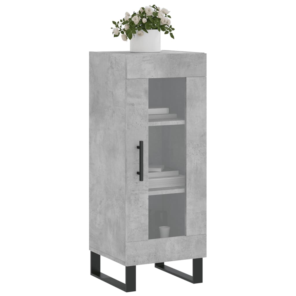 Credenza Grigio cemento 34,5x34x90 cm MDF