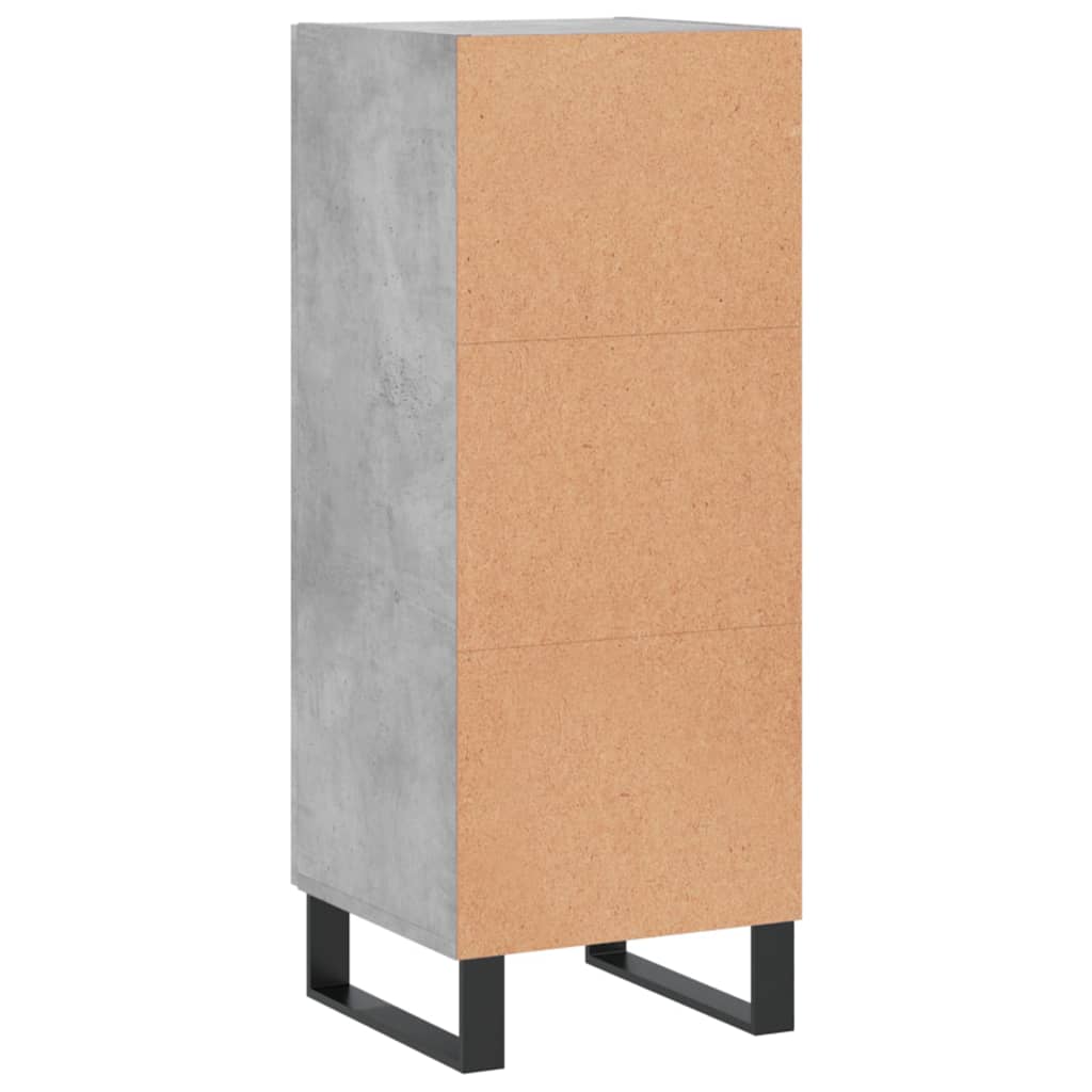 Credenza Grigio cemento 34,5x34x90 cm MDF