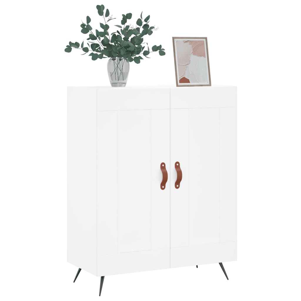 Credenza bianca 69,5x34x90 cm in derivati ​​del legno