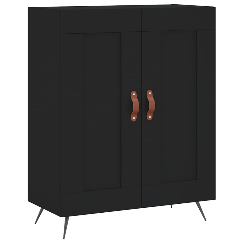 Black buffet 69.5x34x90 cm Engineering wood