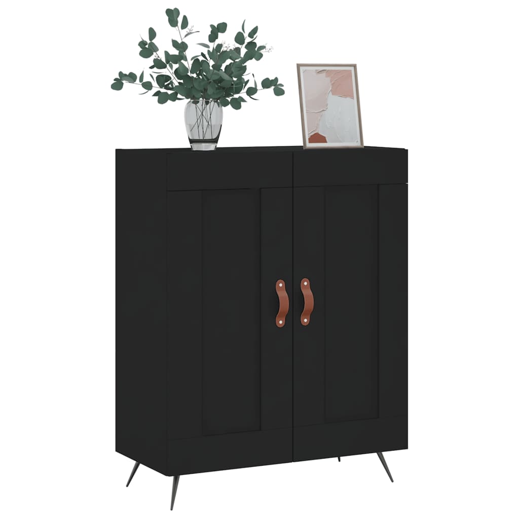 Black buffet 69.5x34x90 cm Engineering wood