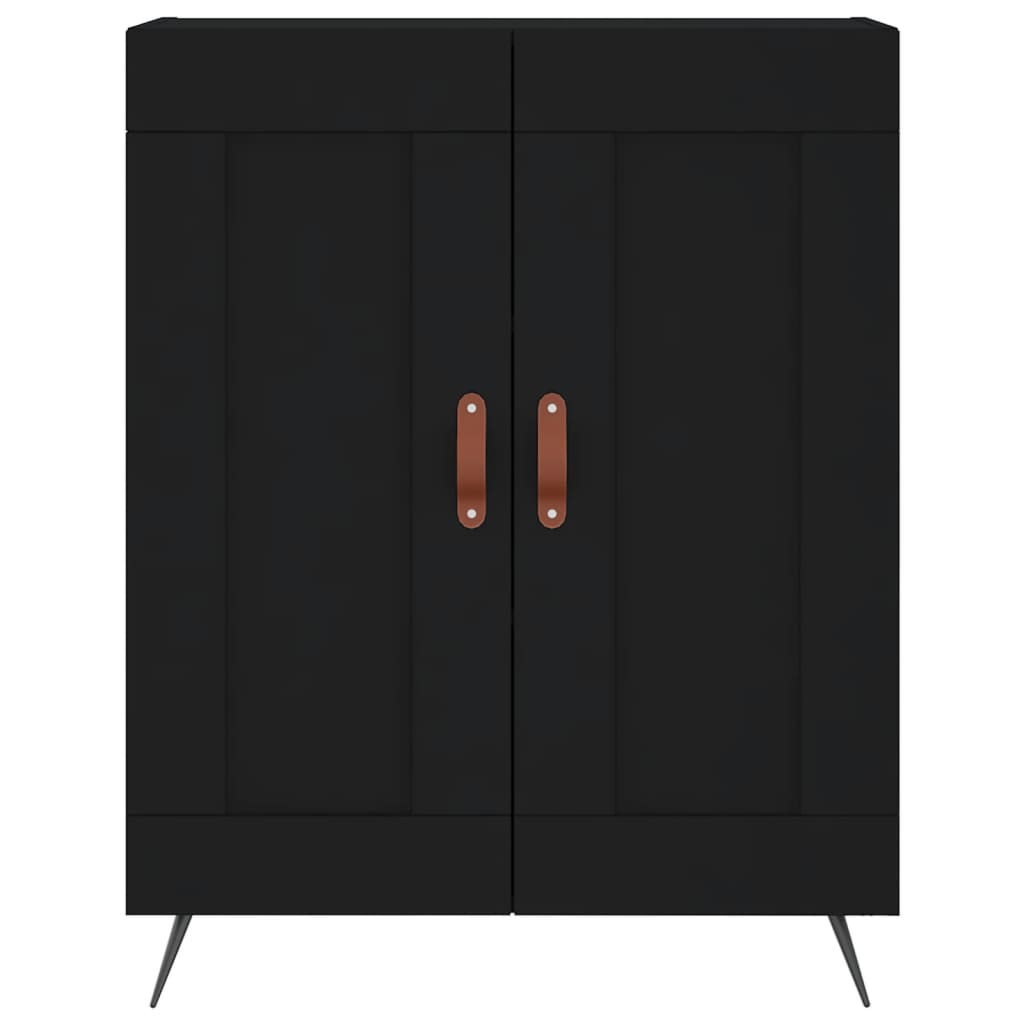 Buffet noir 69,5x34x90 cm bois d'ingénierie