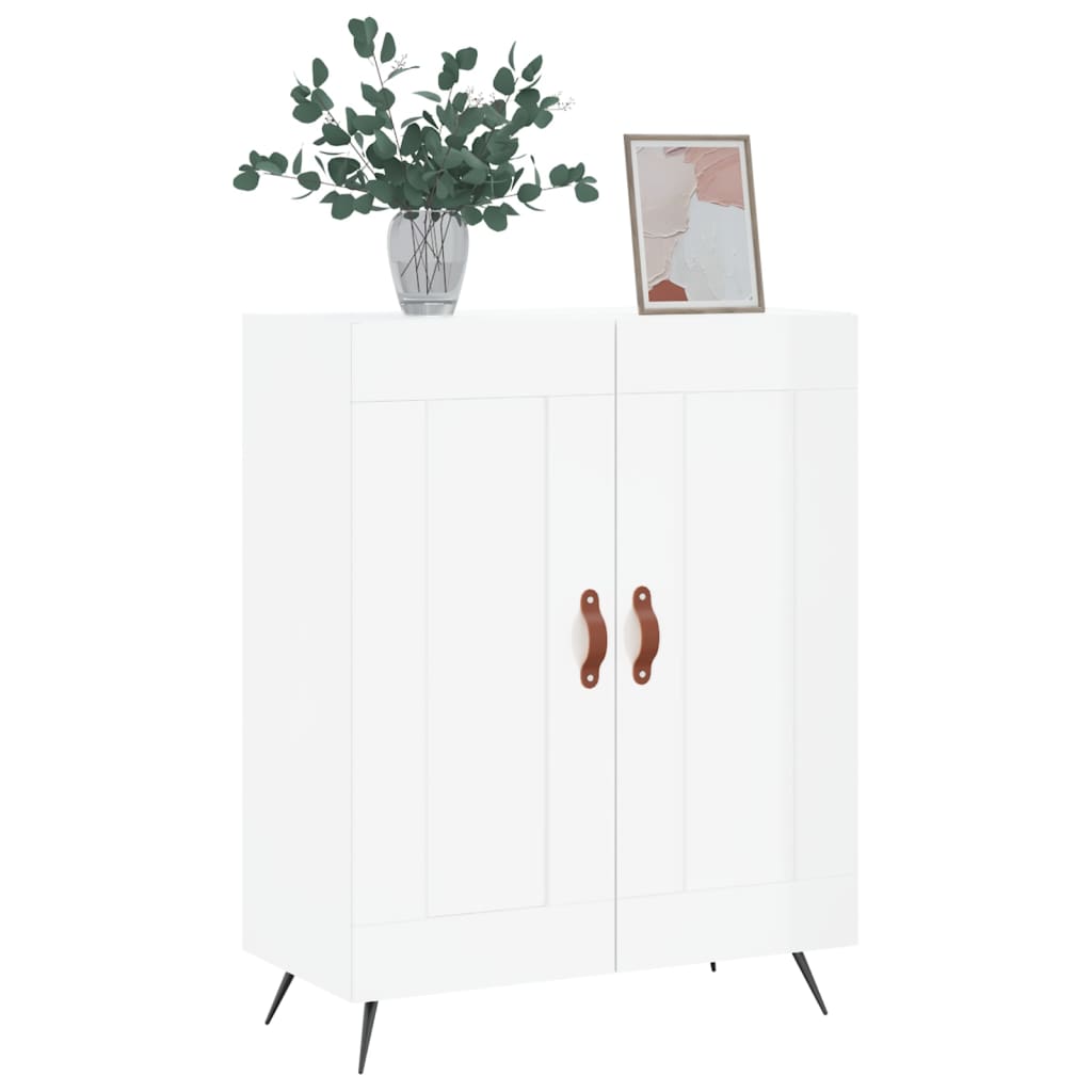 Credenza Bianco lucido 69,5x34x90 cm MDF