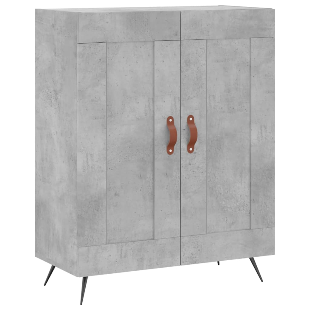 Credenza grigio cemento 69,5x34x90 cm in multistrato