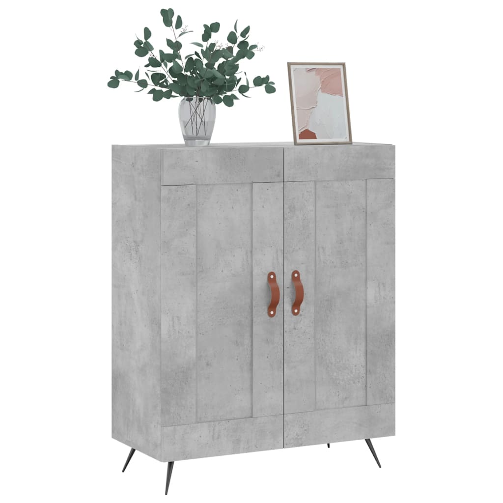 Credenza grigio cemento 69,5x34x90 cm in multistrato