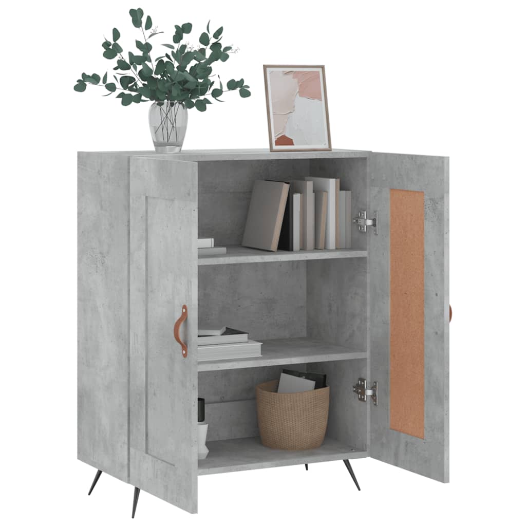 Credenza grigio cemento 69,5x34x90 cm in multistrato