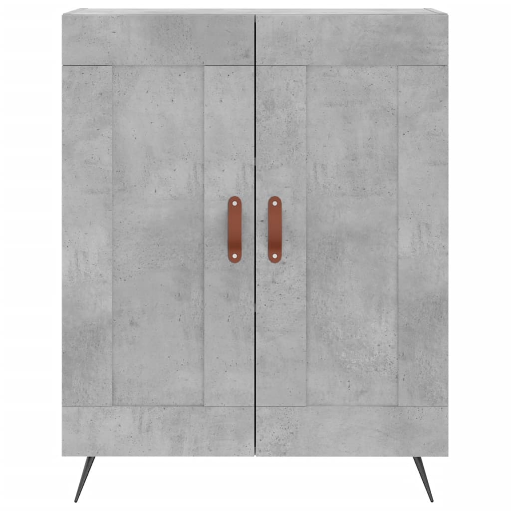 Credenza grigio cemento 69,5x34x90 cm in multistrato