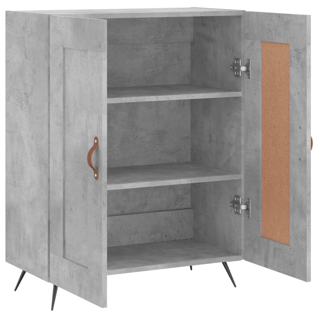 Credenza grigio cemento 69,5x34x90 cm in multistrato