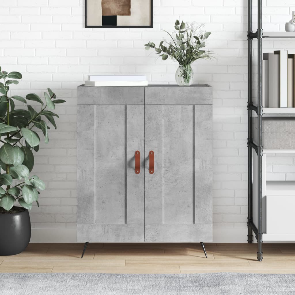 Credenza grigio cemento 69,5x34x90 cm in multistrato