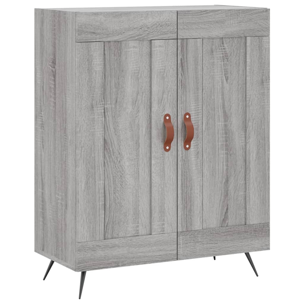 Credenza Sonoma grigia 69,5x34x90 cm in derivati ​​del legno