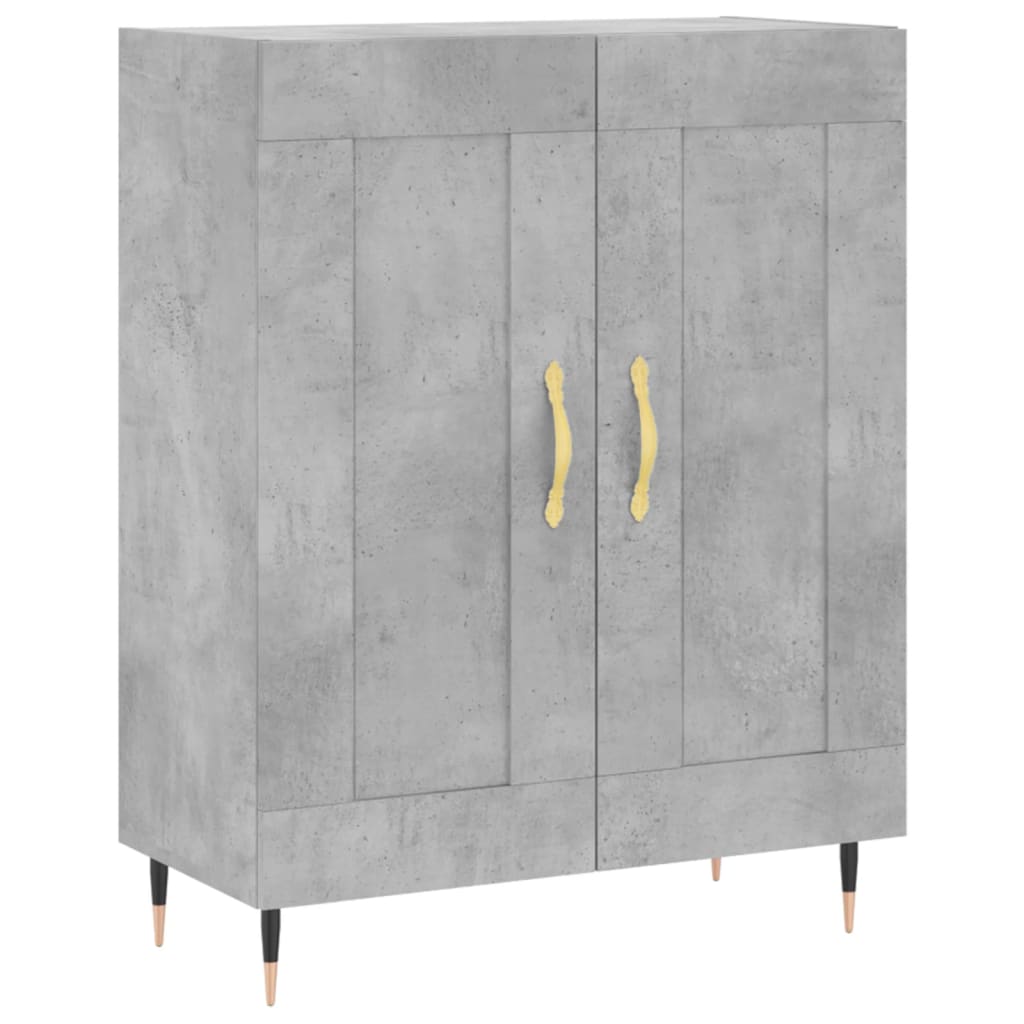 Credenza grigio cemento 69,5x34x90 cm in multistrato