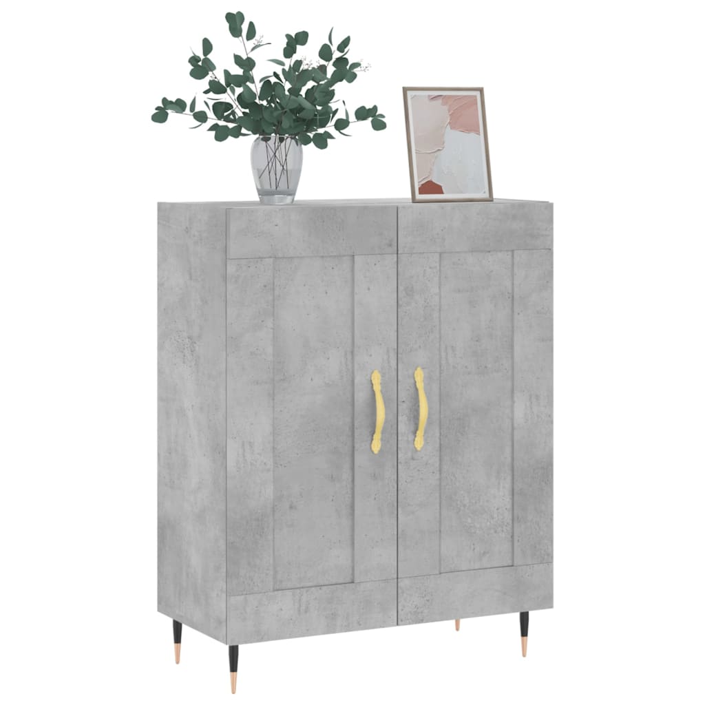 Credenza grigio cemento 69,5x34x90 cm in multistrato