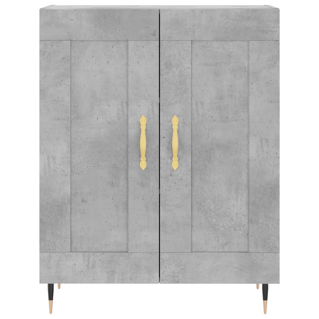 Buffet gris béton 69,5x34x90 cm bois d'ingénierie