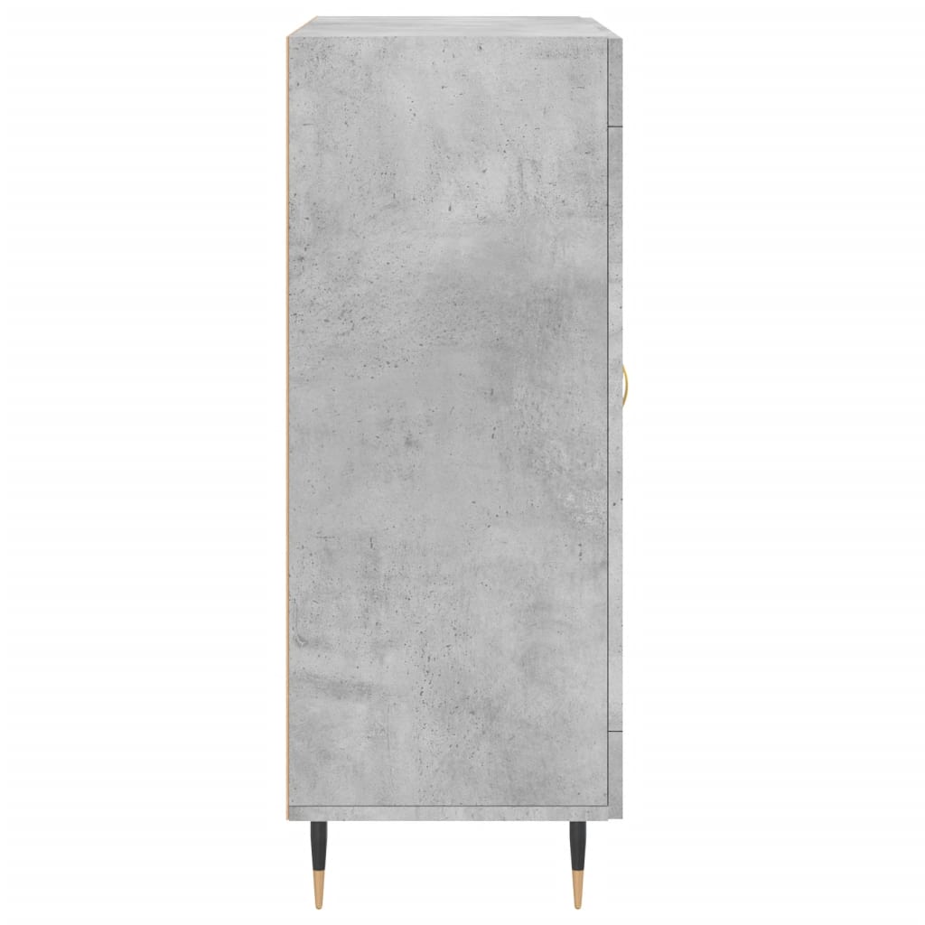 Credenza grigio cemento 69,5x34x90 cm in multistrato