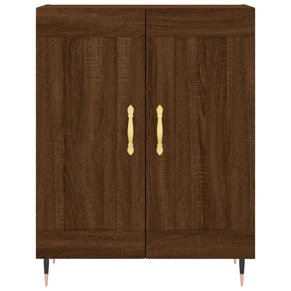 Buffet chêne marron 69,5x34x90 cm bois d'ingénierie