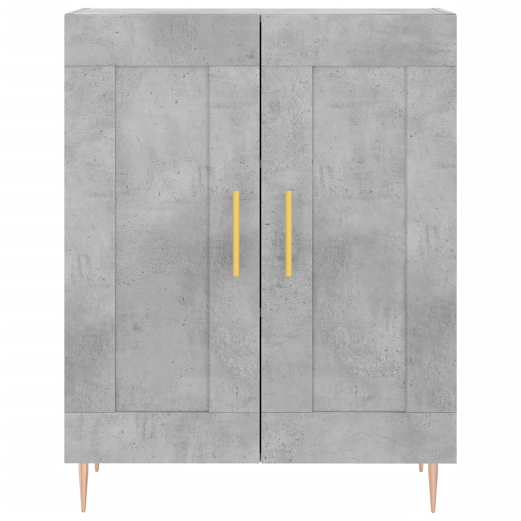 Credenza grigio cemento 69,5x34x90 cm in multistrato