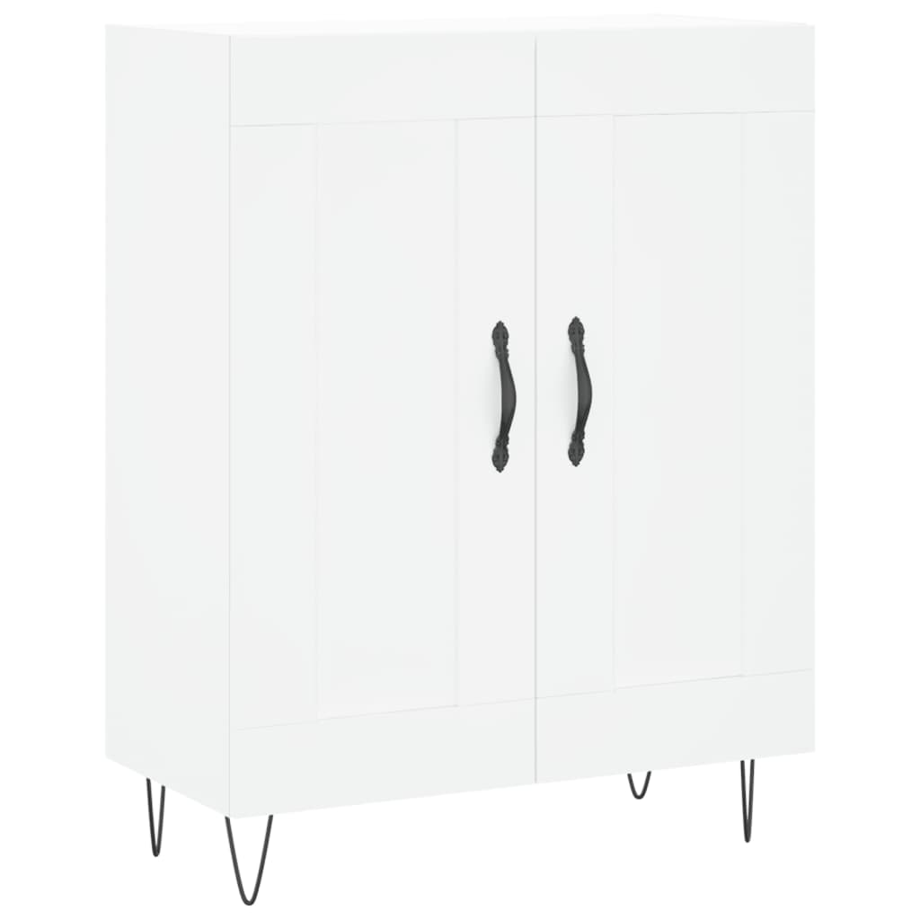 Credenza bianca 69,5x34x90 cm in derivati ​​del legno