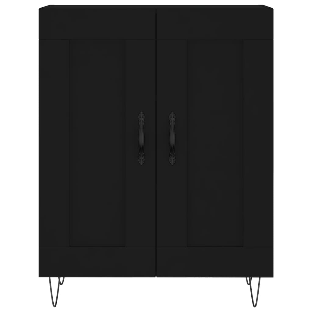 Black buffet 69.5x34x90 cm Engineering wood