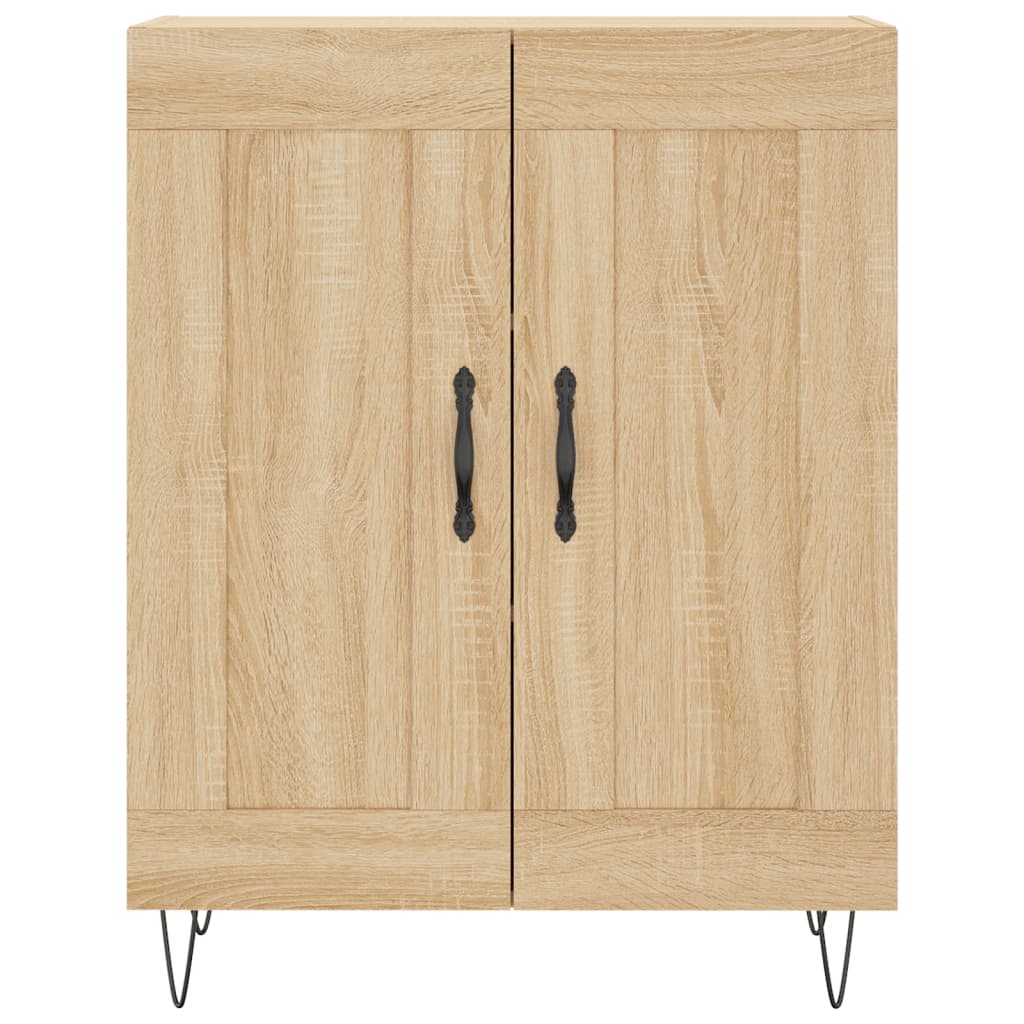 Buffet chêne sonoma 69,5x34x90 cm bois d'ingénierie