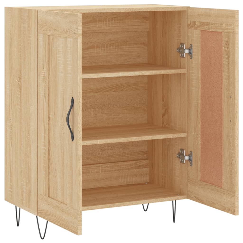 Buffet chêne sonoma 69,5x34x90 cm bois d'ingénierie