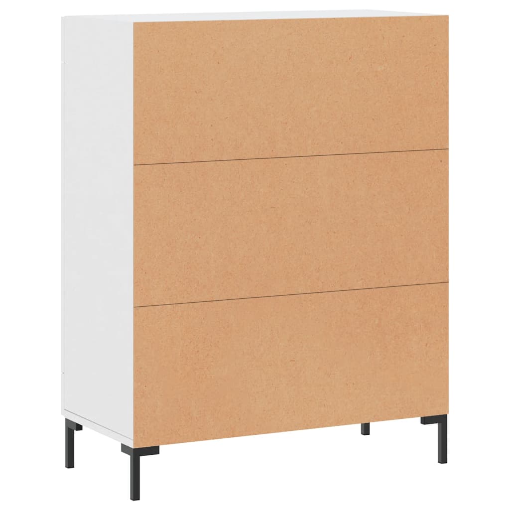 Credenza bianca 69,5x34x90 cm in derivati ​​del legno