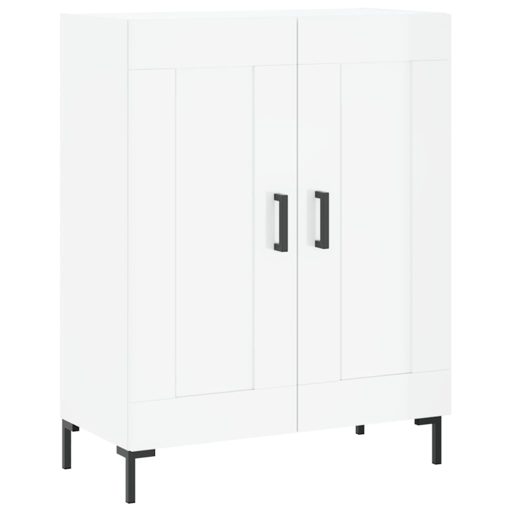 Shiny white buffet 69.5x34x90 cm Engineering wood