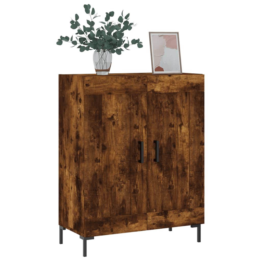 Buffet chêne fumé 69,5x34x90 cm bois d'ingénierie