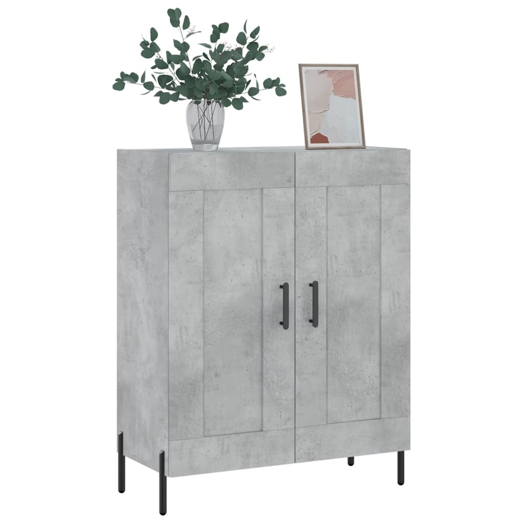 Credenza grigio cemento 69,5x34x90 cm in multistrato