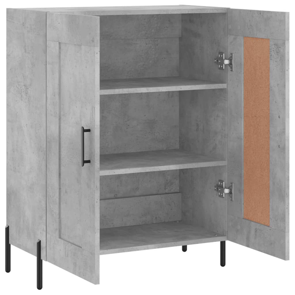 Credenza grigio cemento 69,5x34x90 cm in multistrato