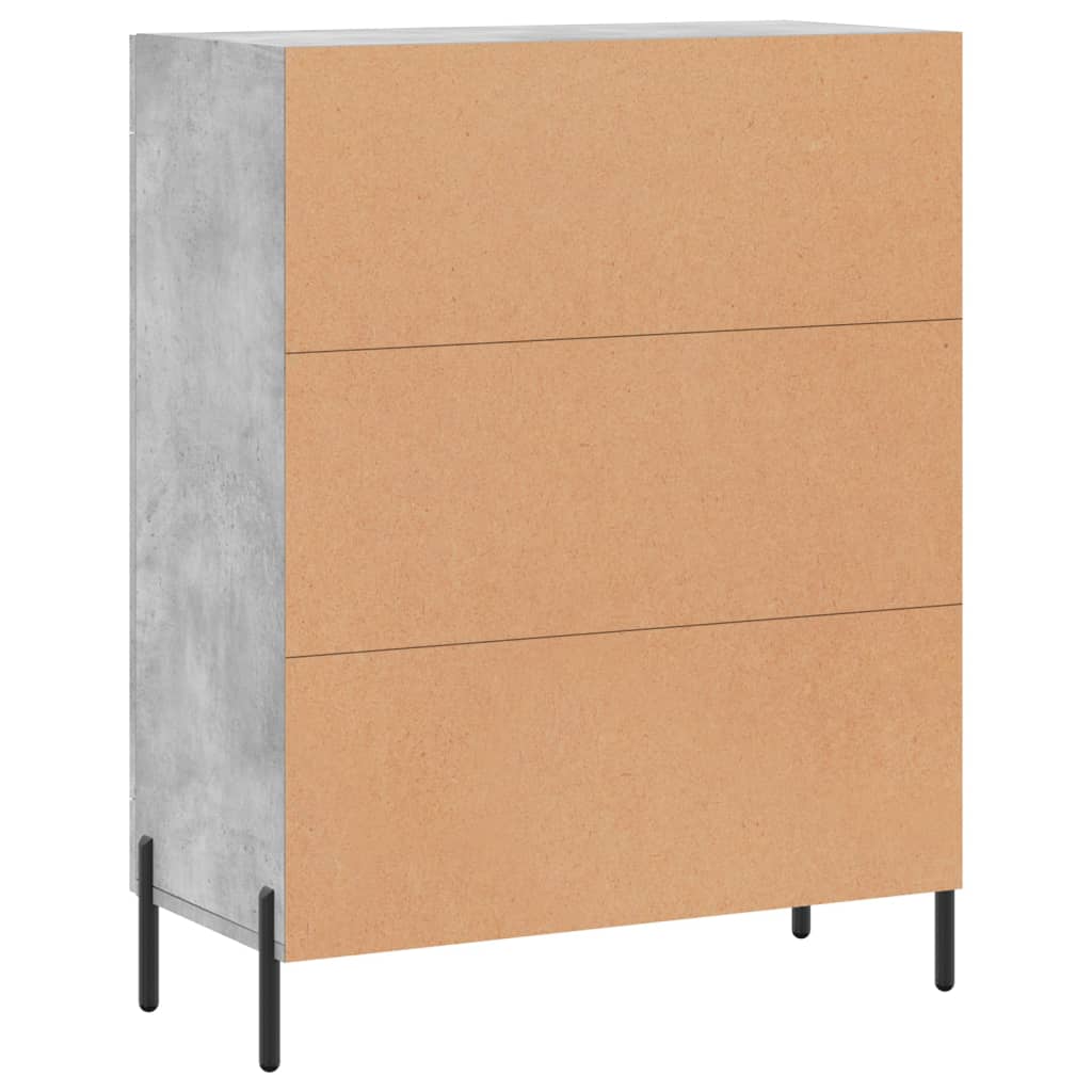 Credenza grigio cemento 69,5x34x90 cm in multistrato