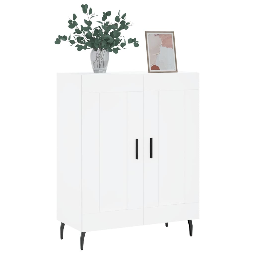 Credenza bianca 69,5x34x90 cm in derivati ​​del legno