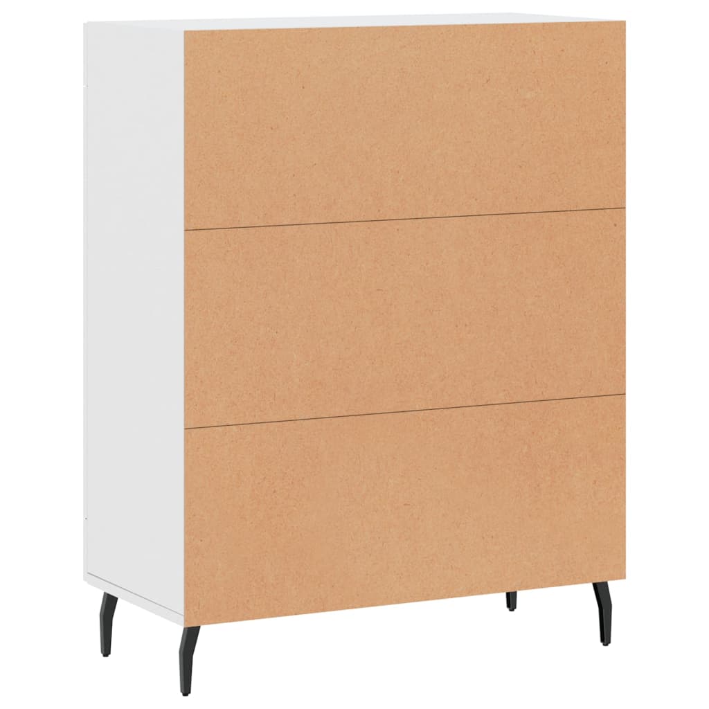 Credenza bianca 69,5x34x90 cm in derivati ​​del legno