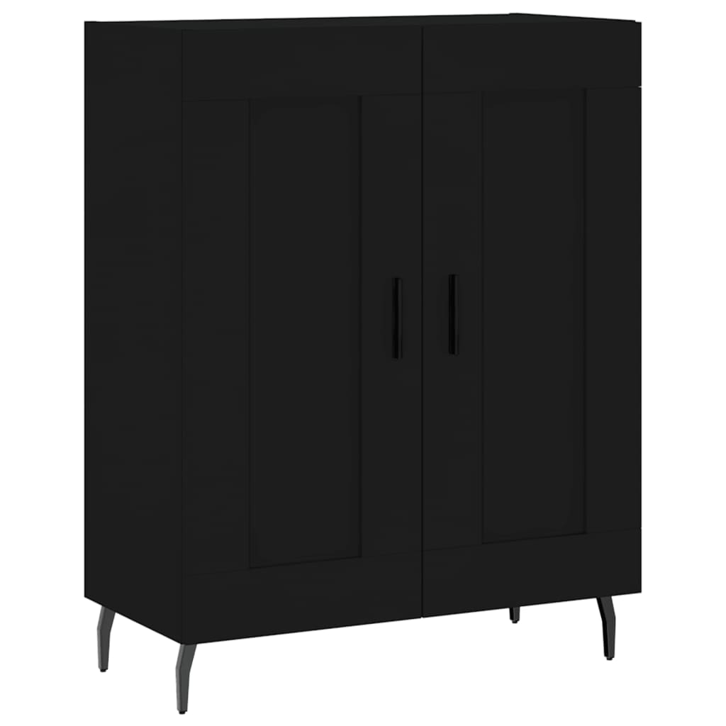 Black buffet 69.5x34x90 cm Engineering wood