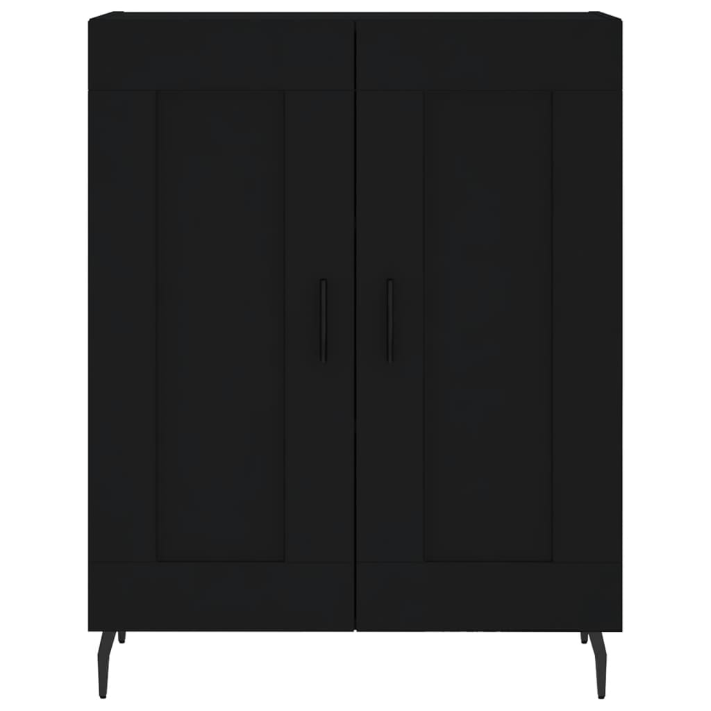 Credenza nera 69,5x34x90 cm in derivati ​​del legno