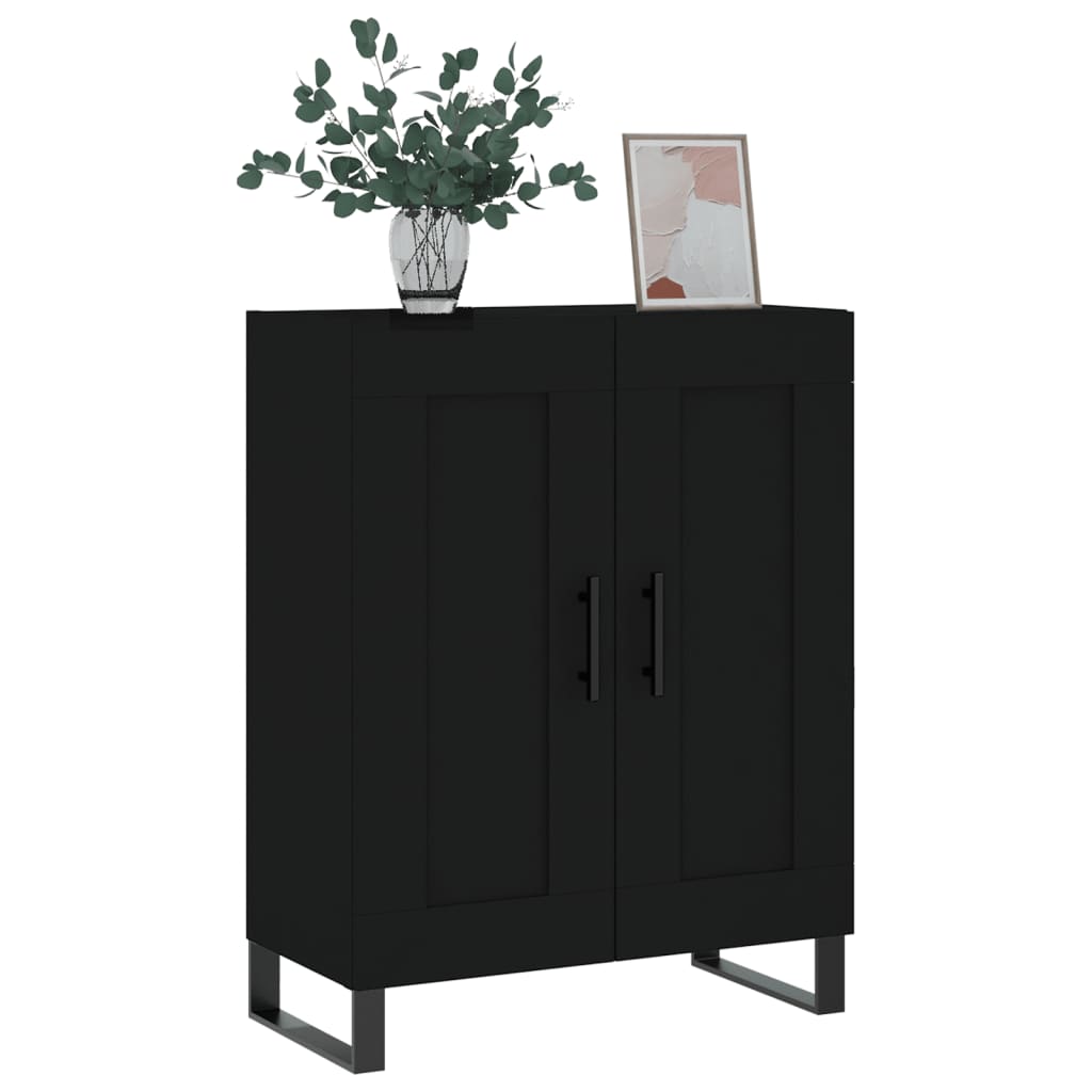 Black buffet 69.5x34x90 cm Engineering wood