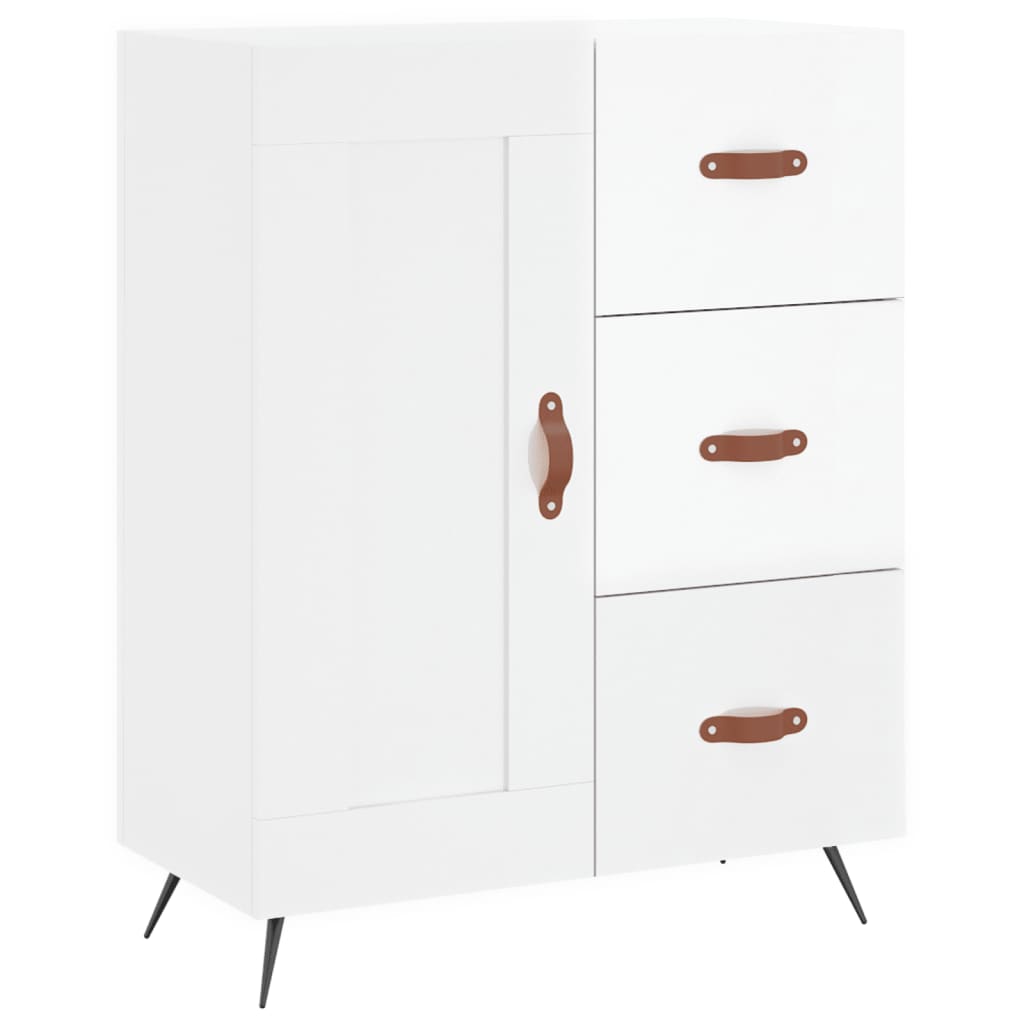 Credenza Bianco lucido 69,5x34x90 cm MDF