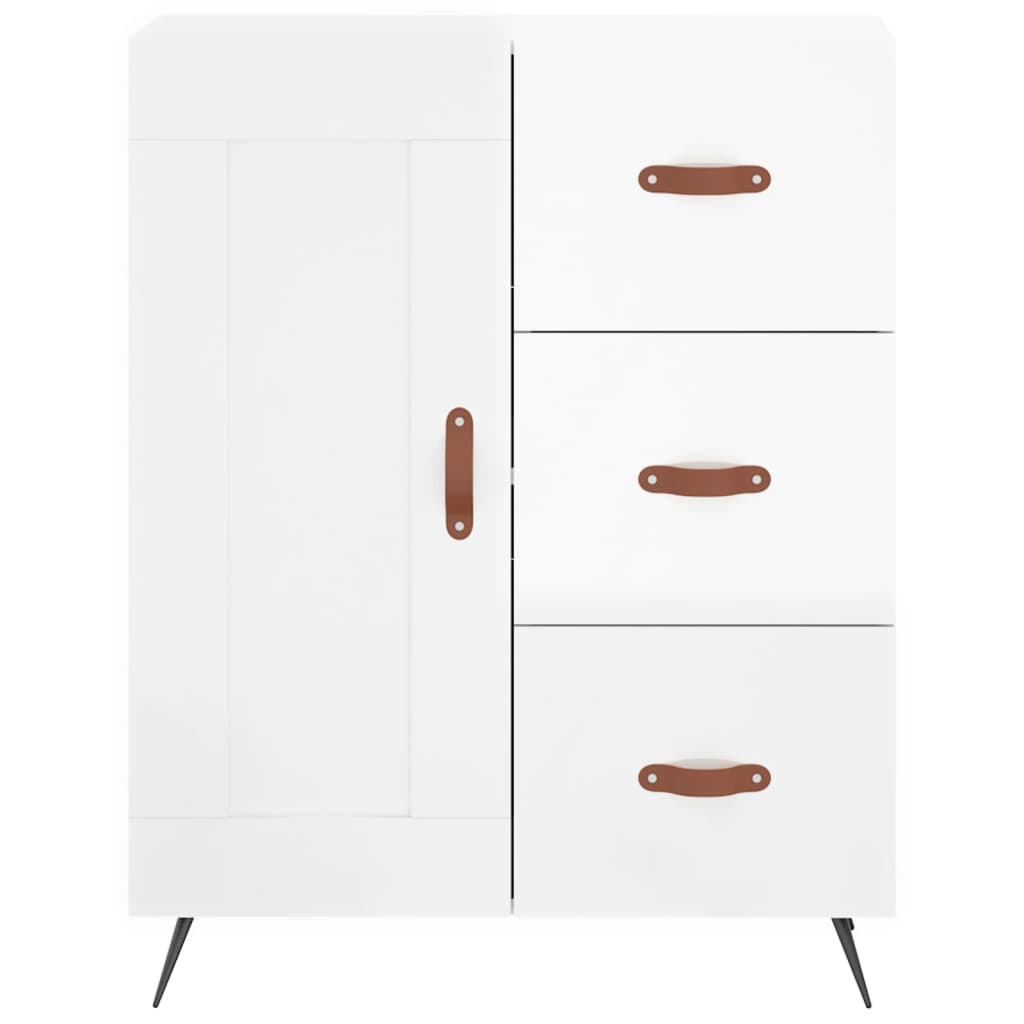 Credenza Bianco lucido 69,5x34x90 cm MDF