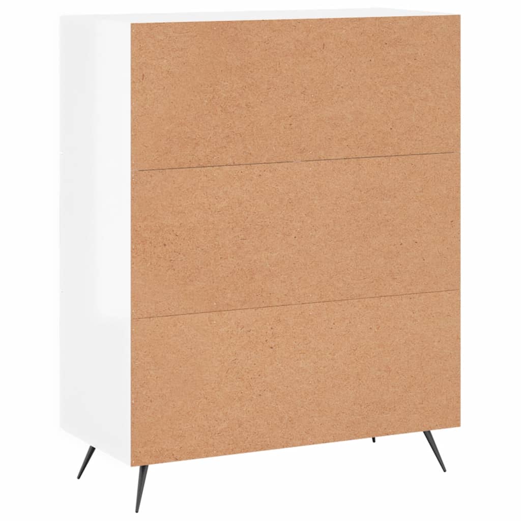 Credenza Bianco lucido 69,5x34x90 cm MDF