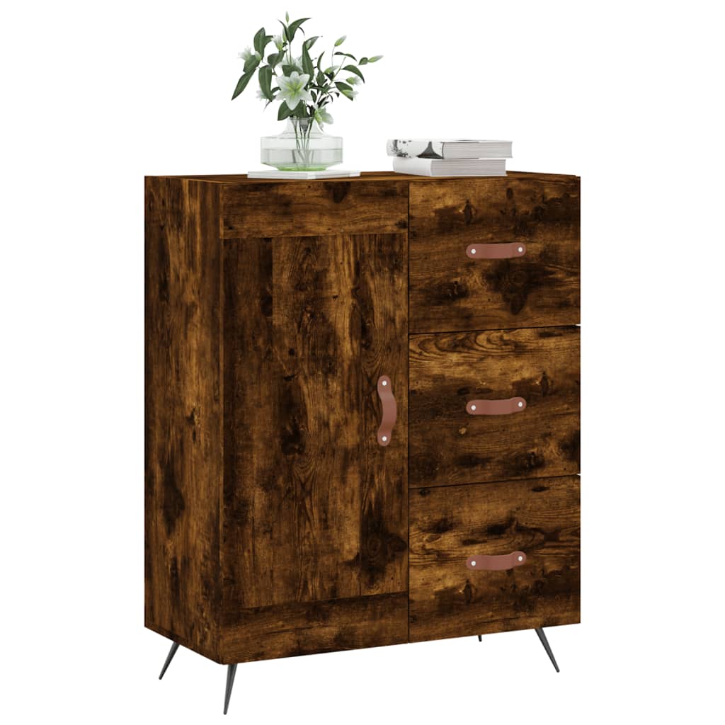 Credenza in rovere affumicato 69,5x34x90 cm in multistrato