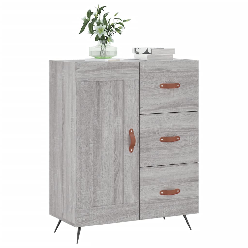 Sonoma Grey Buffet 69.5x34x90 cm ingegnerista legno