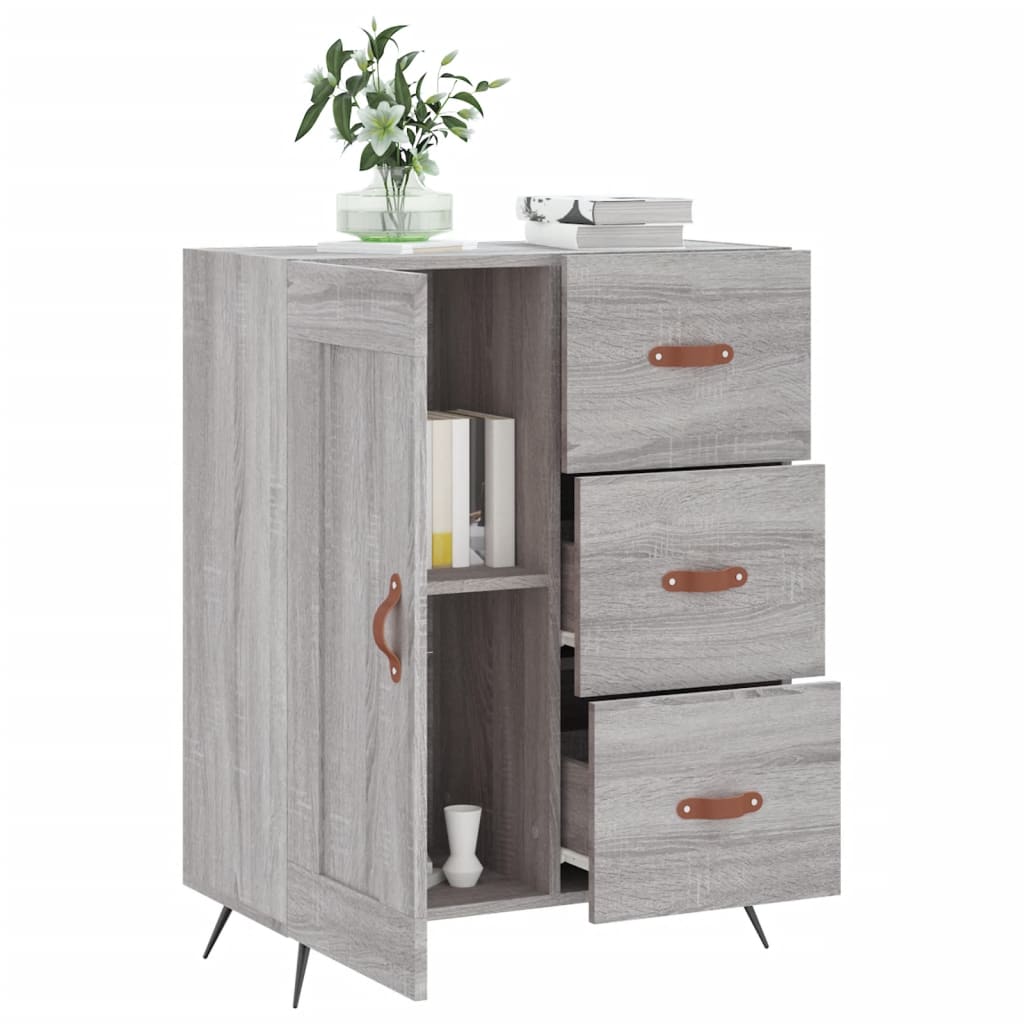 Sonoma Grey Buffet 69.5x34x90 cm ingegnerista legno