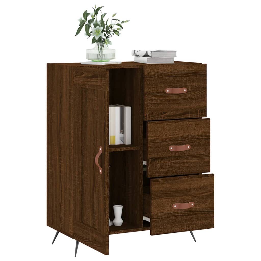 Brown oak buffet 69.5x34x90 cm engineering wood