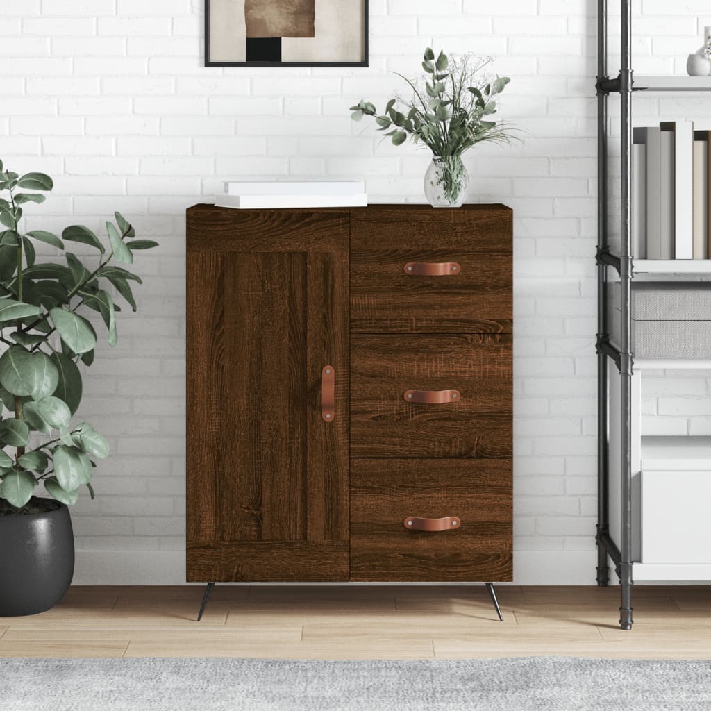 Brown Eiche Buffet 69.5x34x90 cm Ingenieurholz Holz