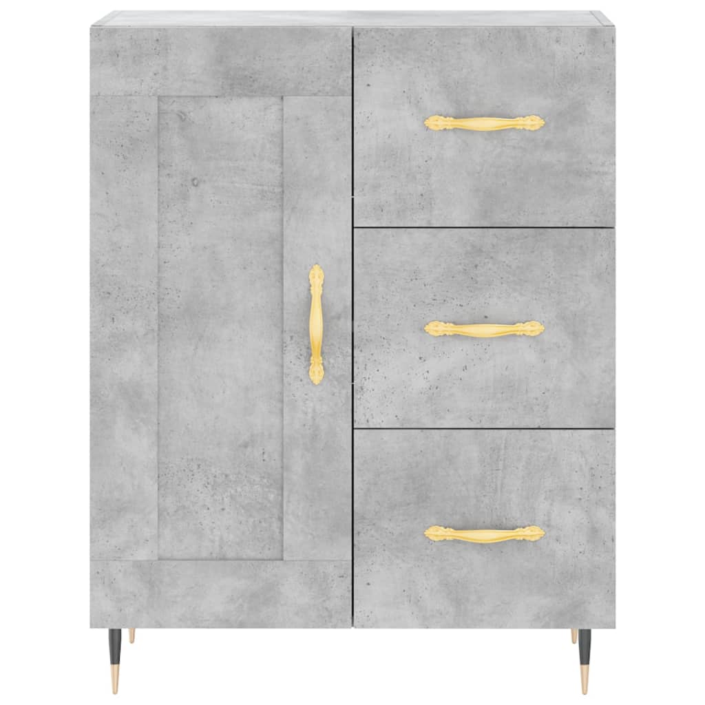 Credenza grigio cemento 69,5x34x90 cm in multistrato