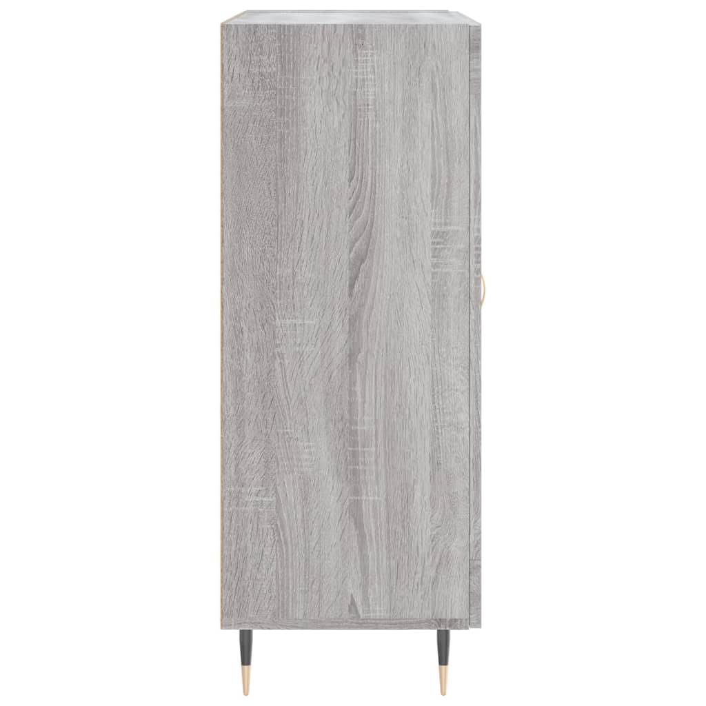 Credenza Sonoma grigia 69,5x34x90 cm in derivati ​​del legno